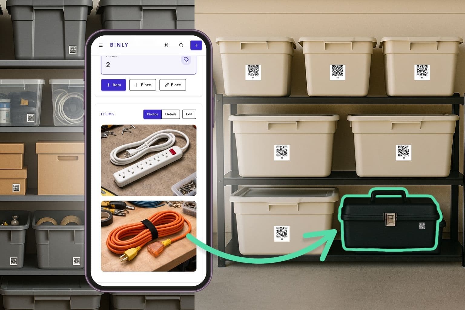 Binly fills in details for you.